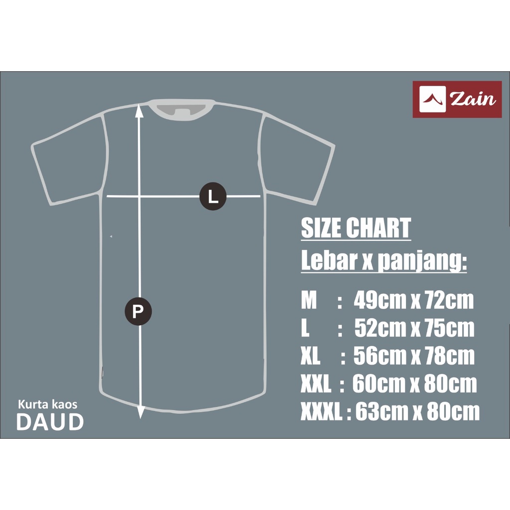 Kaos Kurta Daud Kancing Bahan Katun Siro By Zain Sirwal