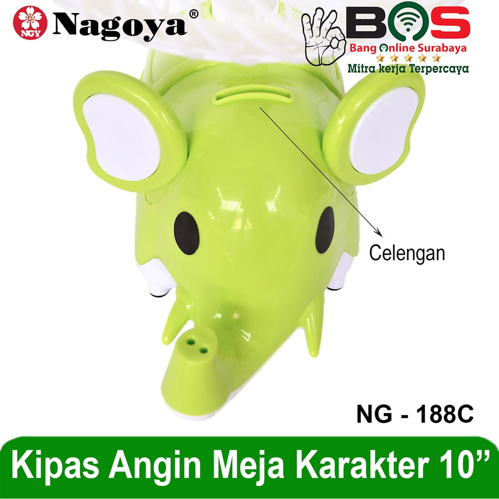 Kipas Meja Kipas Angin Meja Fan Character Nagoya NG-188 NG 188 NG188 Hijau