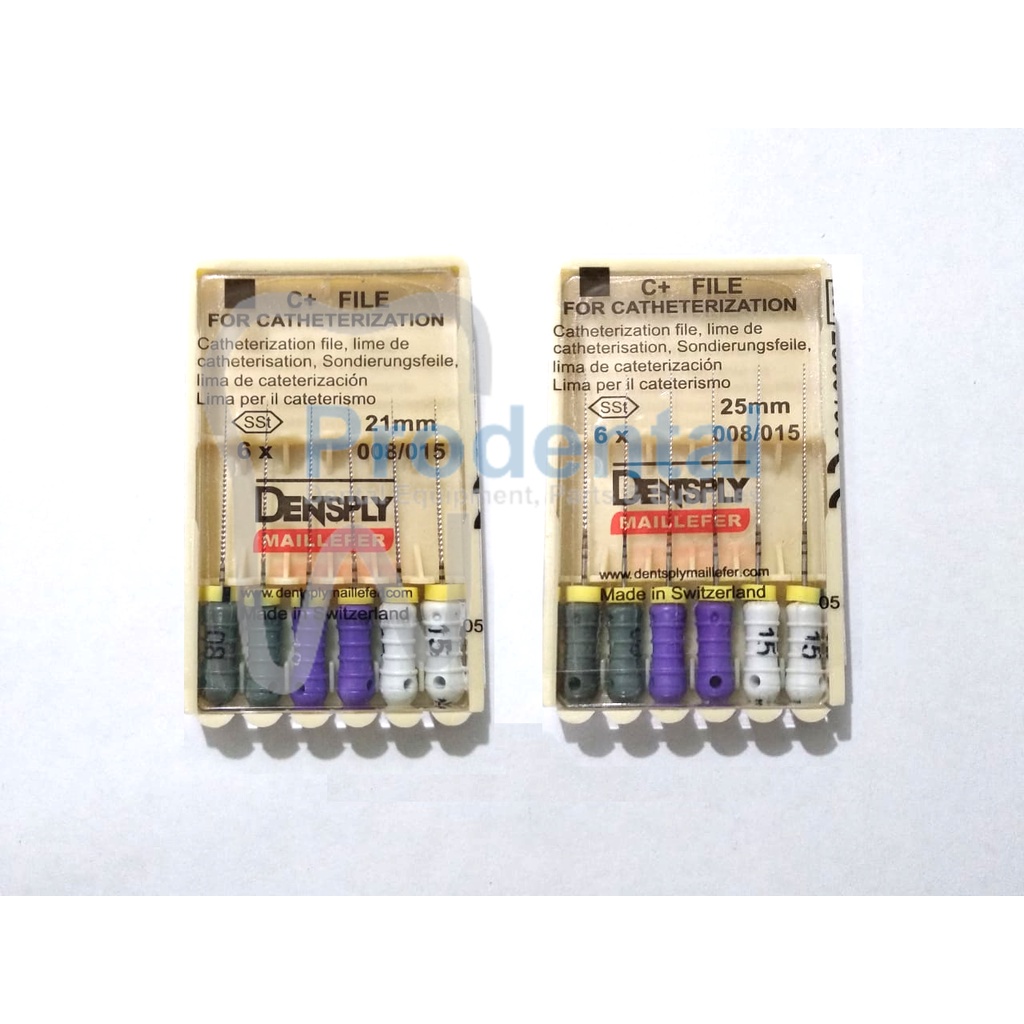 Dental dentsply c+ file c file endo jarum endodontik No 08 10 15 21mm 25mm