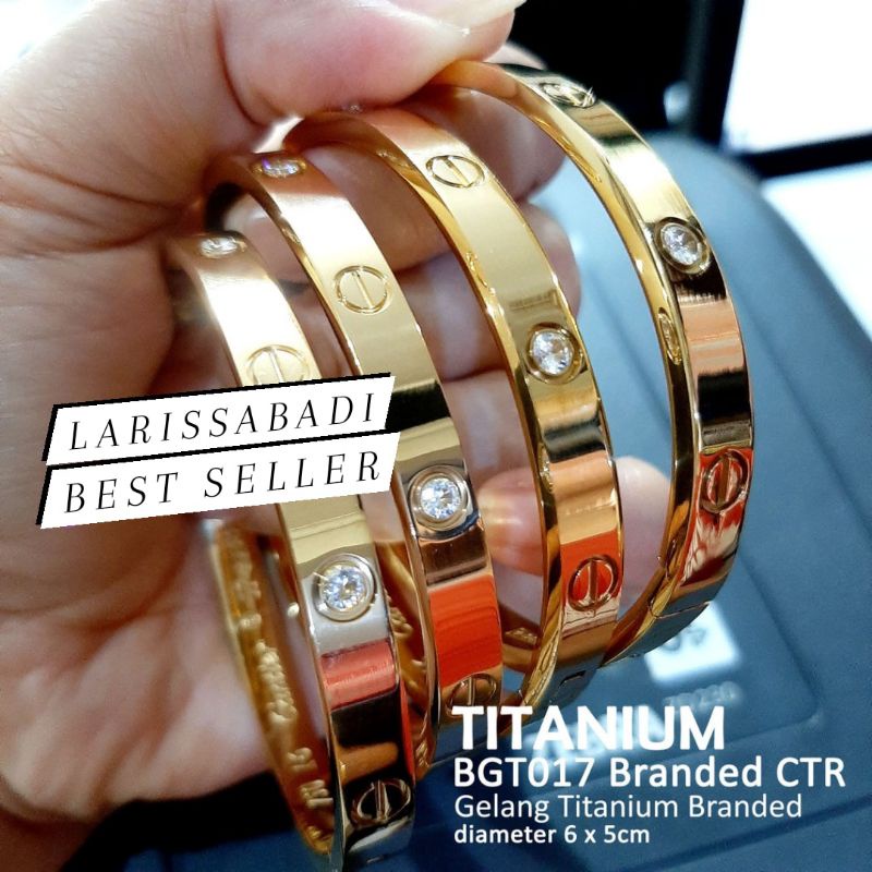 TITANIUM Gelang dewasa car**tier premium murah