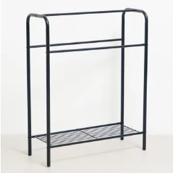 Rak Jemuran Handuk 63.4x25x80.3 Cm - Hitam / jemuran pakaian / stand hanger / TOWEL STAND TRAY BLACK