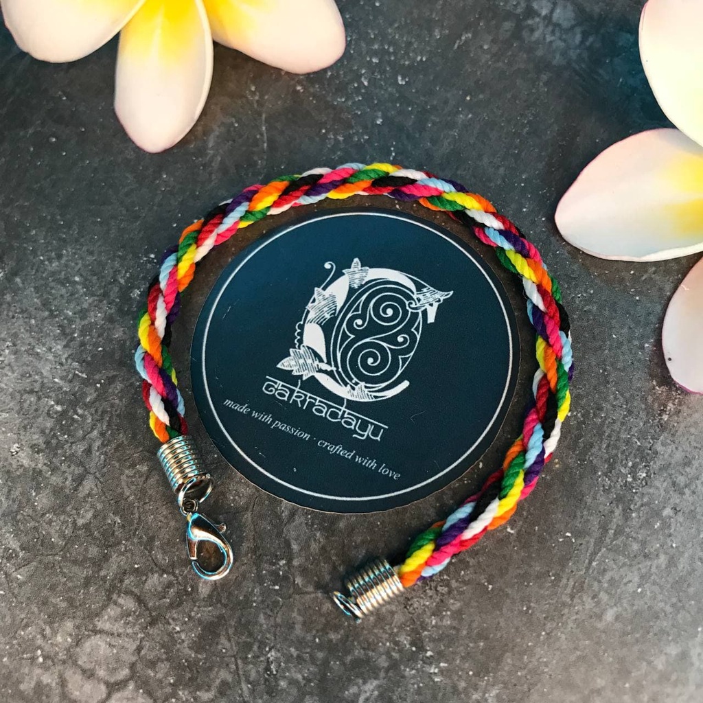 Gelang Sangadatu Twister dengan Capit Silver asli khas Bali