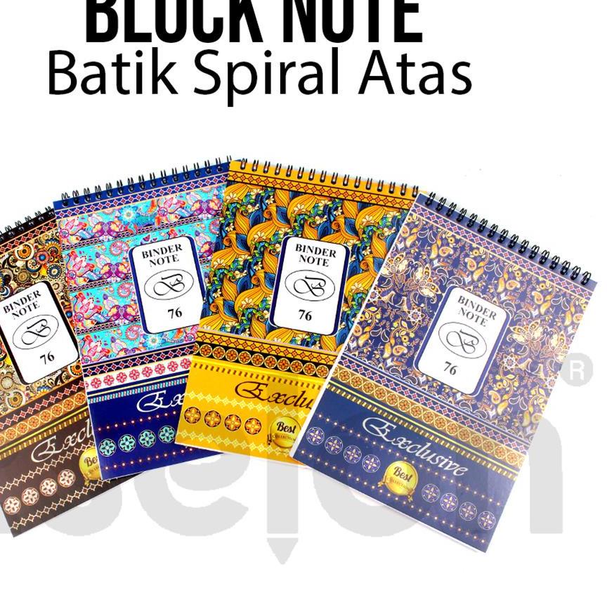 

Termurah dan terbaik >> Block Note Batik Spiral Atas 14.5*21.5cm / Notebook Garis