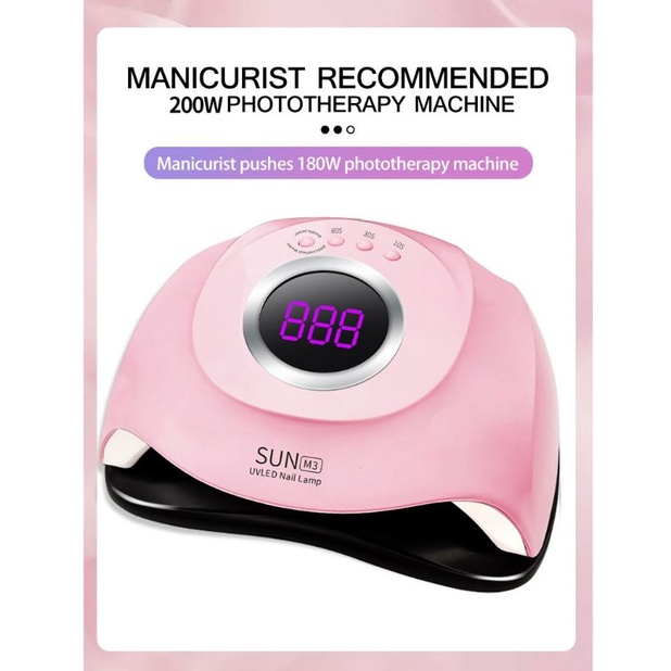 SUN M3 180W Garansi Satu Bulan 45pcs Leds Nail Lamp pengering kutek UV Led Lamp UV LED NAIL DRYER Alat Pengering Kuku