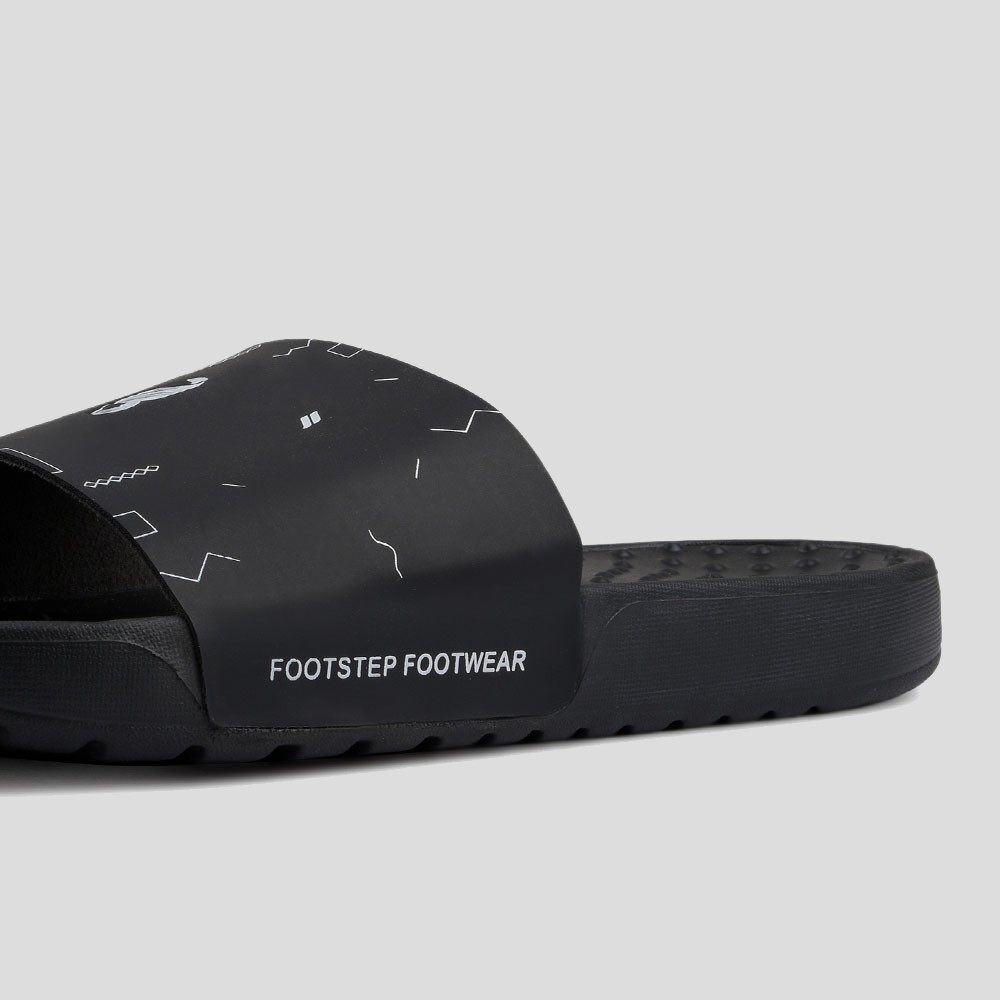 AUDI BLACK |ManNeedMe x FSTP| Sandal Slop Pria - Sendal Slip On Ringan