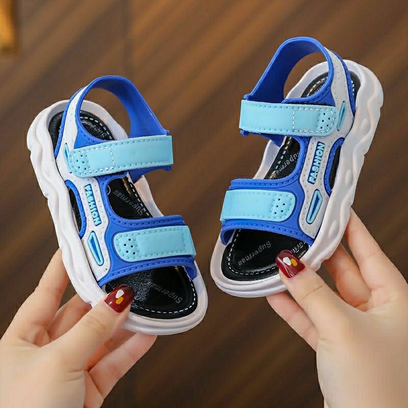 KFCAT Sandal Anak Import Laki Laki Sandal Model Sandal Gunung Bahan Karet Eva Jelly Ringan Anti Slip Tali Belakang