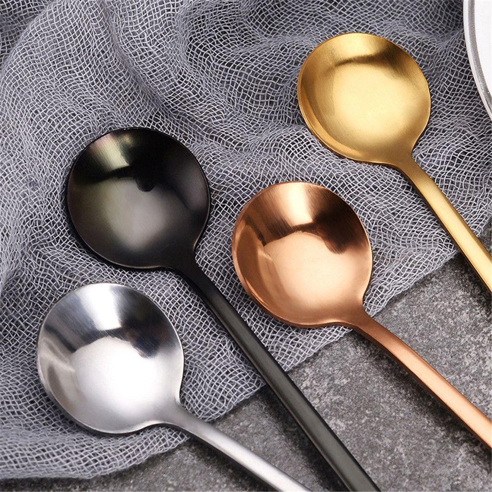 Suyo Sendok Kopi Sendok Bulat Kecil Round Nordic Style Dessert Spoon