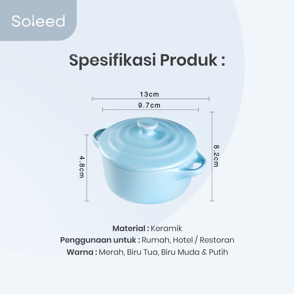 MANGKOK KERAMIK MINI TUTUP | CERAMIC BOWL | RAMEKIN OVEN NORDIC CW0001