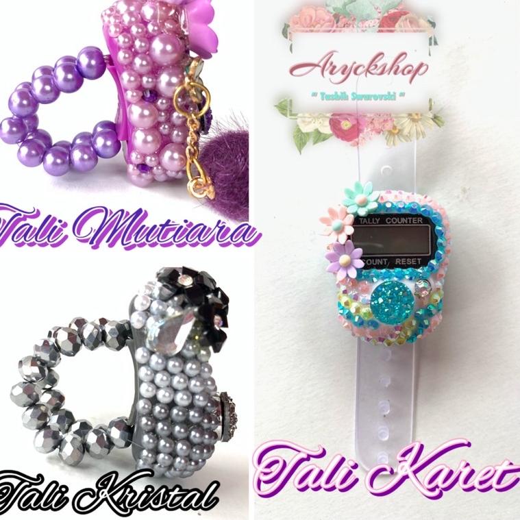 [KODE RFMjk] UNGU MUCAM BUNGA POM2 Tasbih digital Swarovski bling Blink Alat Dzikir Souvenir cantik 
