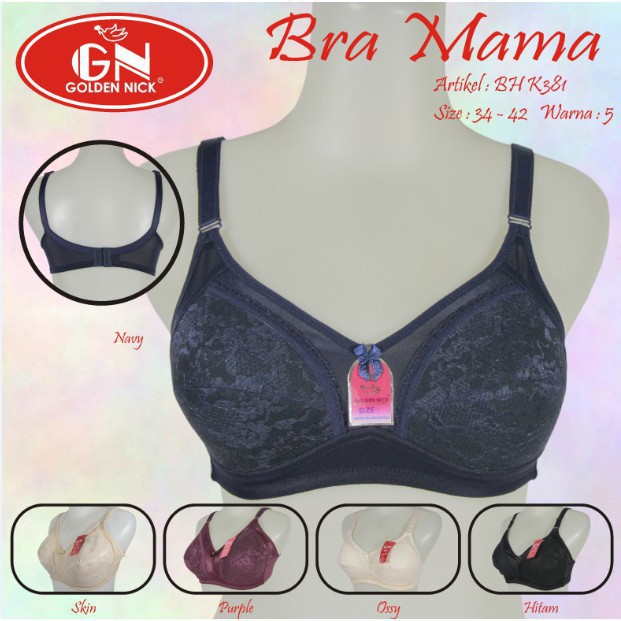 Bra BH Golden Nick K381 / K 381 Brukat | BH Golden Nick Murah Tanpa Kawat Bh Brukat - Gedabug