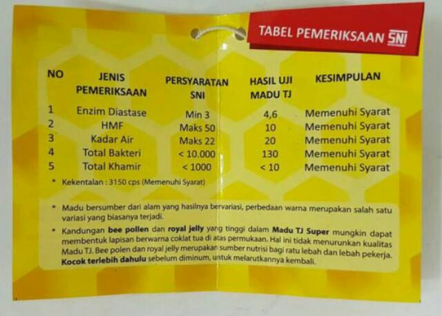 MADU  TJ Extra SUPER  500 gram