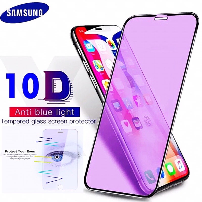 TEMPERED GLASS ANTI BLUELIGHT ANTI RADIASI 10D FULL COVER SAMSUNG A50/A50S/A51/A70/A71 2020/A80/A90