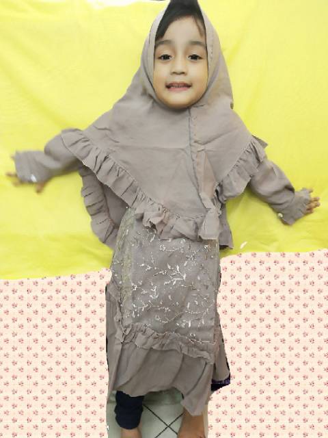 Baju muslim anak 2-5T baju gamis syari anak  dress anak perempuan  islami