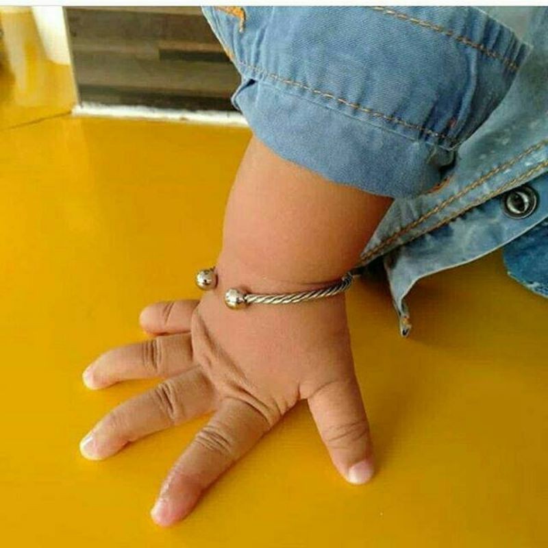 Gelang Monel Bayi Ulir Mondial Anak Anti Step