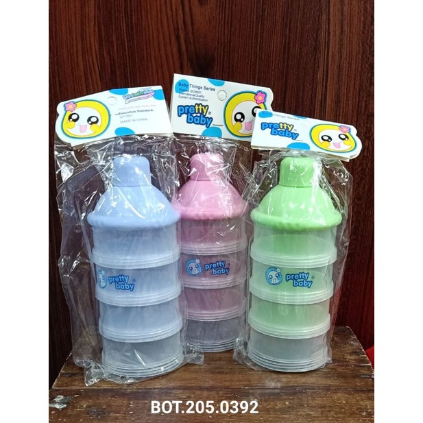 Container susu bubuk 4 susun anti pecah /perlengkapan susu bayi