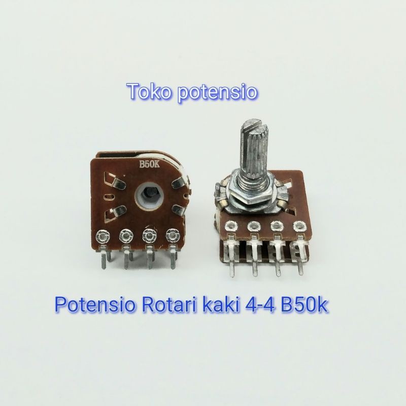 POTENSIO ROTARI B50K KAKI 4+4