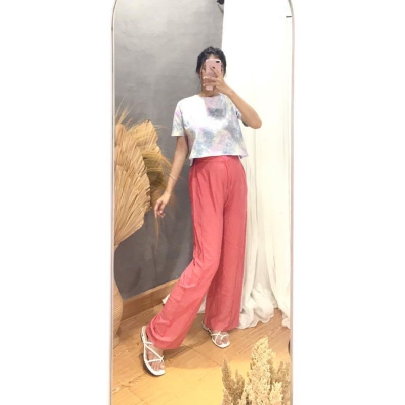 CELANA KULOT POLOS-Pink jambu