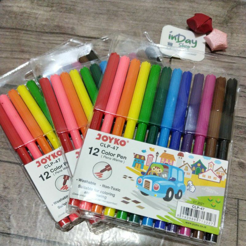 (12 Warna) Kelir Air / Colors Pen | INDAY SHOP