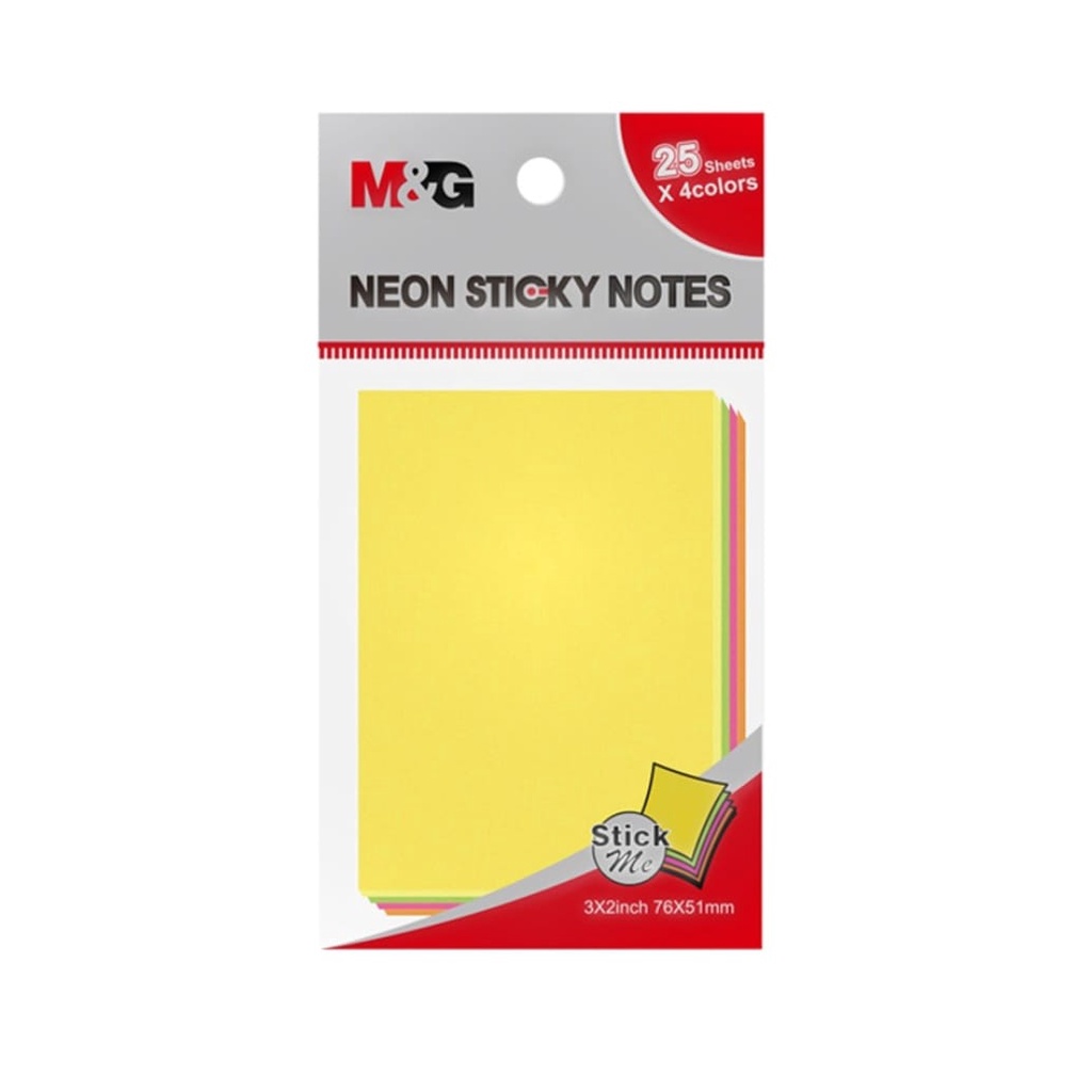 Memo Tempel / Neon Color Sticky Note 100Sheets - M&amp;G