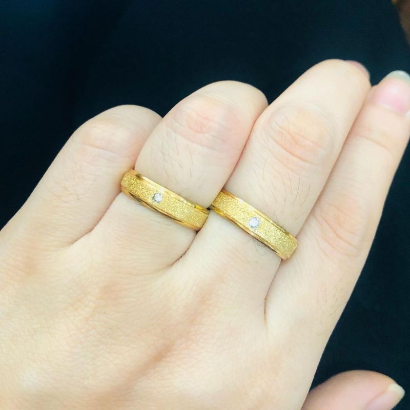 CINCIN COUPLE TUNANGAN MATA PASIR ANTI KARAT