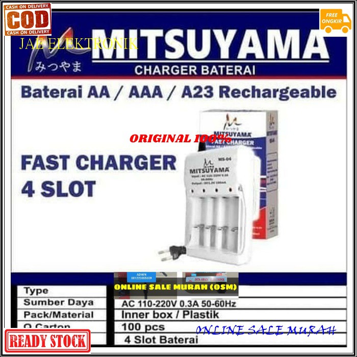 G505 Charger baterai AA AAA A2 A3 ORIGINAL adaptor rechargeable 1.2V desktop cas casan baterry travel adapter desk adaptive charging batery batu batere universal multi original fast charging G505   Charger ini cocok untuk batterai AA, AAA dan A23 recharge