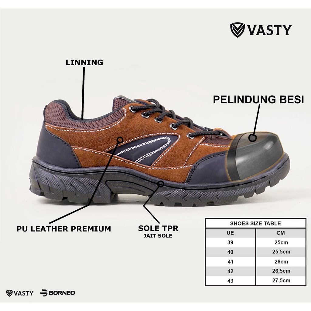 SEPATU SAFETY PRIA UJUNG BESI  VASTY ST.30