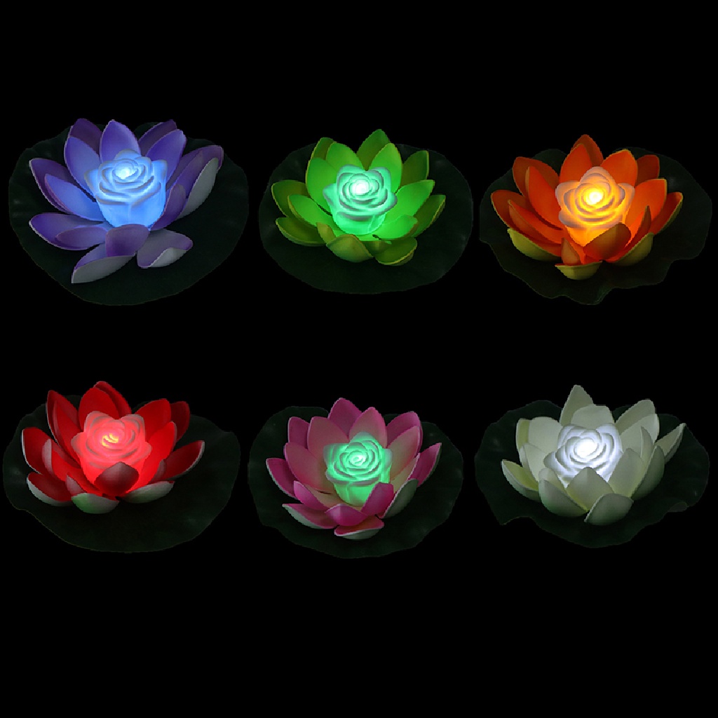 Lampu Malam Led Tenaga Surya Bentuk Teratai Untuk Kolam Taman Outdoor