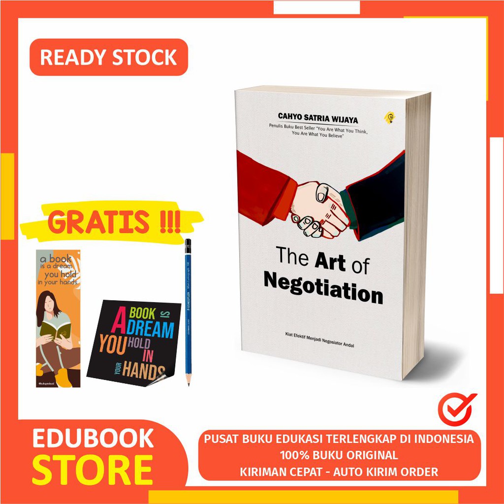 

BUKU THE ART OF NEGOTIATION - BRIGHT PUBLISHER - (BONUS PENSIL 2B, BOOKMARK)