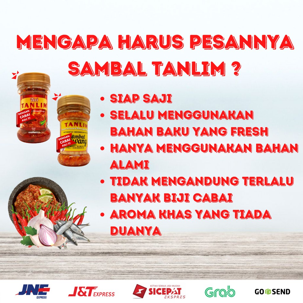 Sambal Teri Tanlim (Level Pedas bisa dipilih)