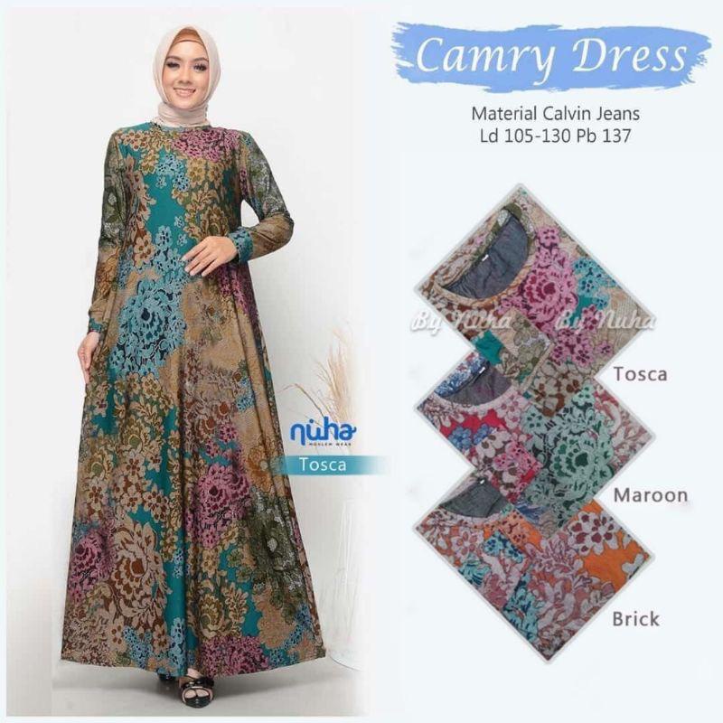 Gamis Calvin Jeans Jumbo Best Seller Bisa COD CAMRY MAXY by Fashion Hijab Solo