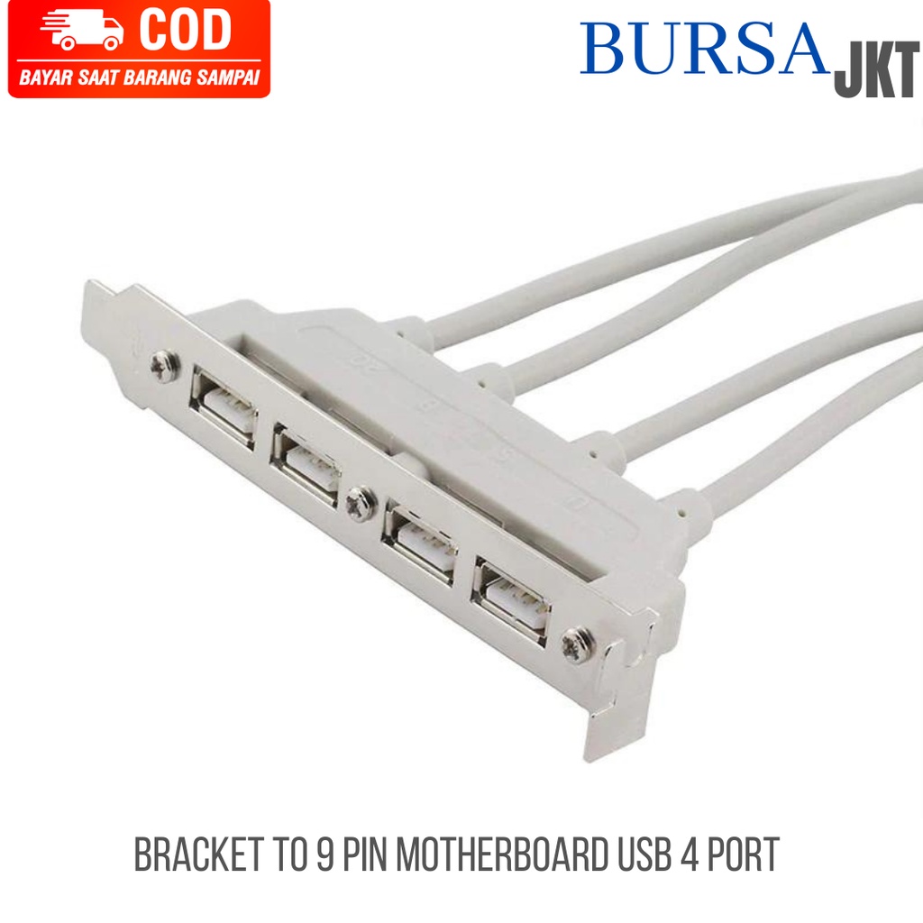 USB 2.0 TAMBAHAN 4 PORT UNTUK CASING BELAKANG PC MOUNT PANEL HEADER 9 PIN