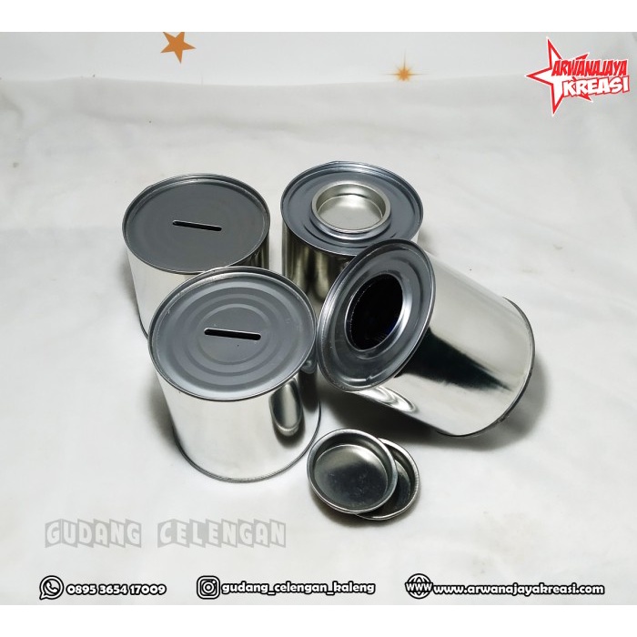 CELENGAN- CELENGAN KALENG MINI BUKA TUTUP BAWAH - CELENGAN -CELENGAN.