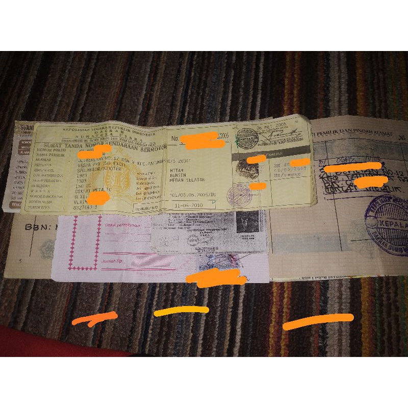 STNK BPKB vespa Exel