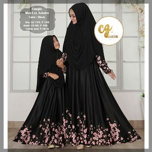 ASLI ORIGINAL COUPLE MAX LUX SAKURA maxmara lux kopel pasangan mom kids ibu anak lebaran gamis