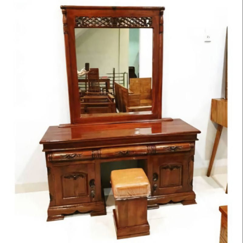 meja rias jati ukir jepara