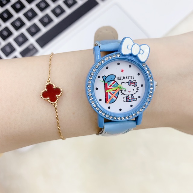 ✅COD [READY STOCK] HELLO KITTY JAM TANGAN ANAK-ANAK KULIT FASHION MURAH IMPOR HARGA GROSIR A11