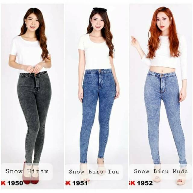 [SIZE 27-38] Celana Highwaist Wanita HW Jeans Softjeans Stretch Highwaist Jeans JSK Jumbo Big Size
