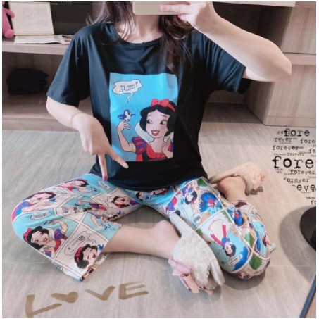 FASHION BAJU TIDUR || PIYAMA WANITA SNOW WHITE || BAJU TIDUR KONVEKSI TANAH ABANG