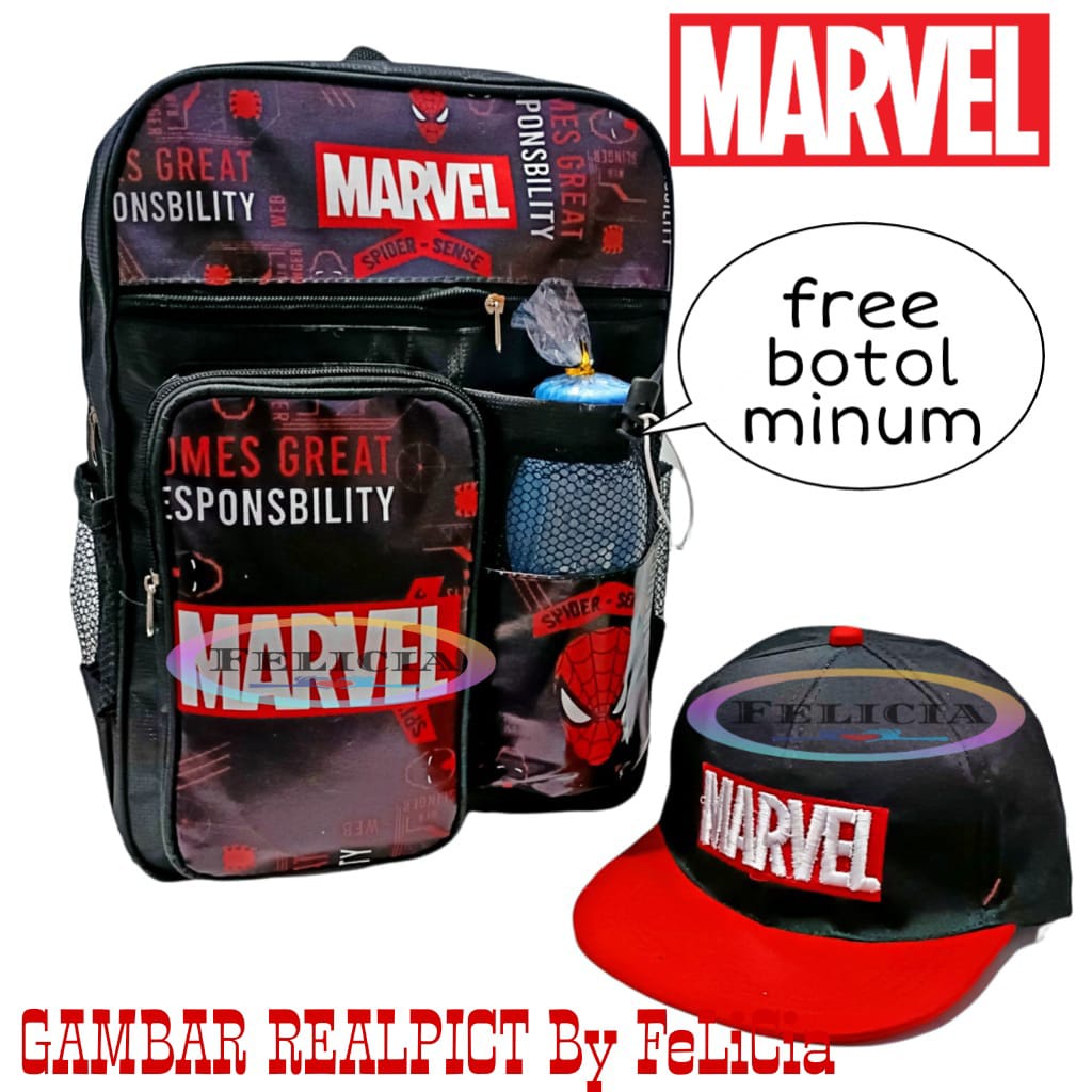 Ransel Anak Marvel Spiderman Paket Produk Baru