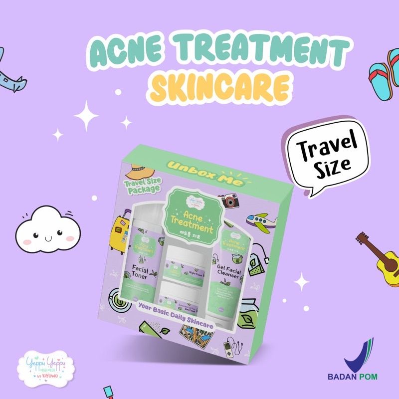 BPOM SKINCARE YEPPU-YEPPU BY KIYOWO FULL SIZE &amp; TRAVEL SIZE SET YEPPU YEPPU BY KIYOWO PAKET PERAWATAN WAJAH VIRAL BRIGHTENING ACNE SET KIYOWO CHINGU YEPPUYEPPU