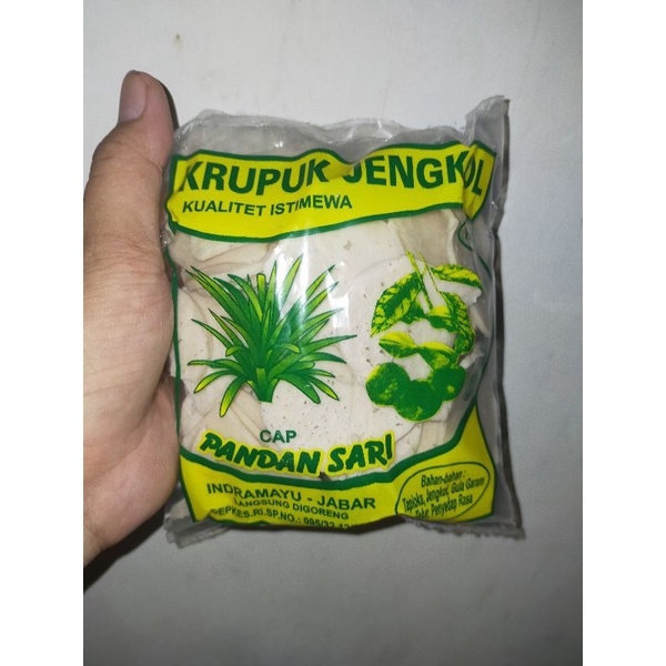 

Kerupuk Jengkol Putih Spesial Pandan Sari Kemasan 200 Gram