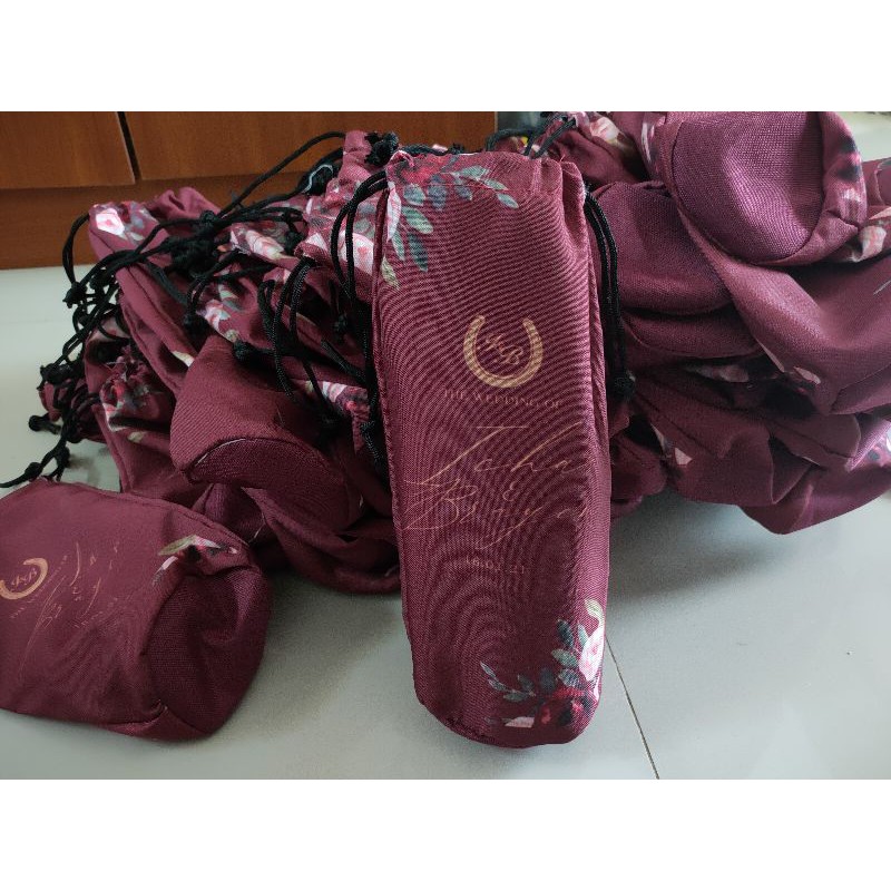 tas serut Tumbler bahan canvas tas straw bottle tas botol