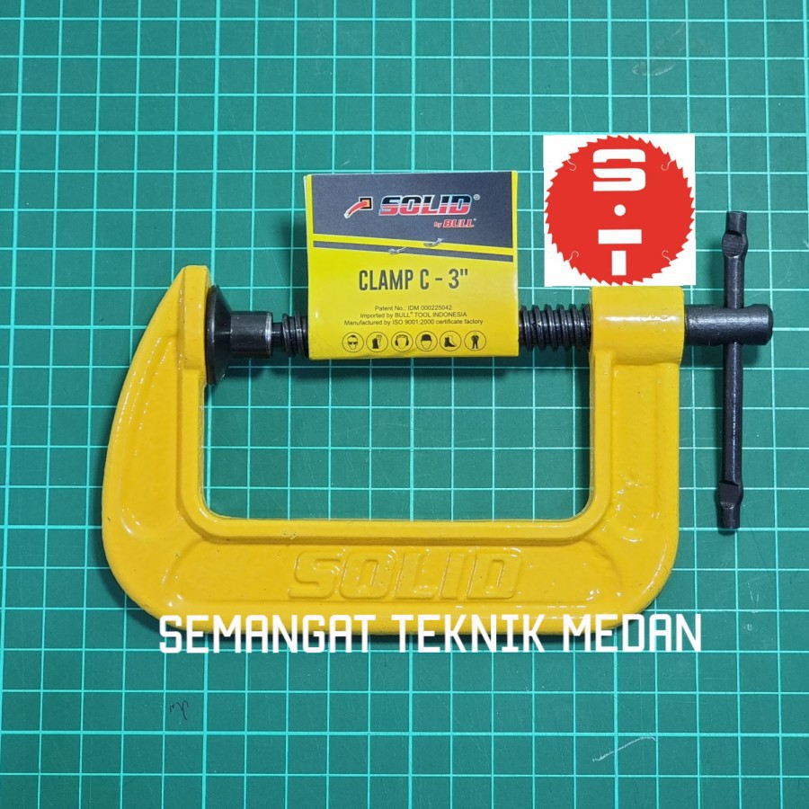 3" KLEM KAYU CATOK JEPIT PENJEPIT C CLAMP BAIS BESI 3 " INCH SOLID