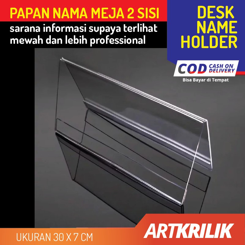 

PAPAN NAMA MEJA | SIGN RESERVASI VIP CAFE RESTO 30 x 7 CM AKRILIK 2 SISI
