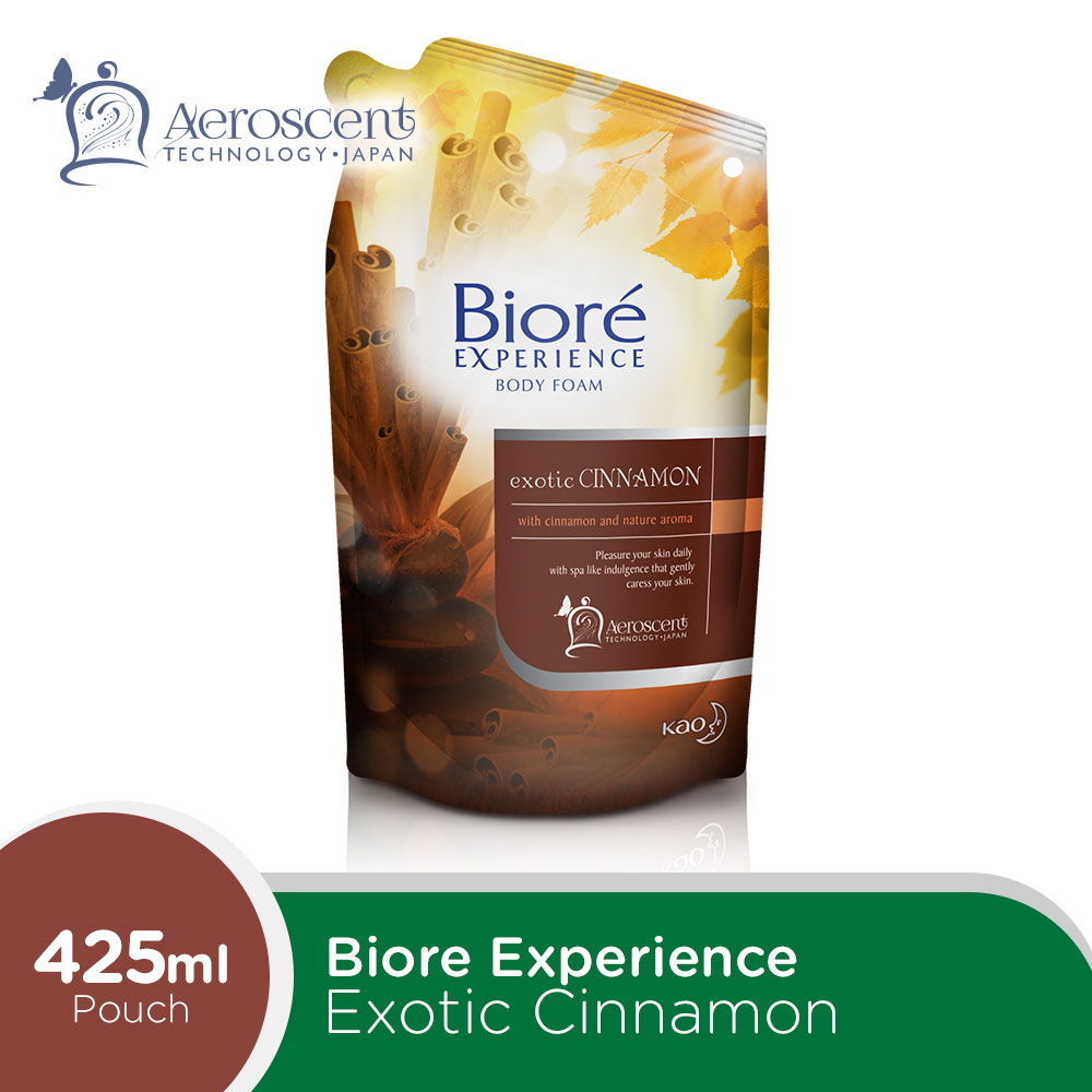 Biore Experience Sabun Mandi Cair Premium Exotic Cinnamon Refill 425 ml - Sabun Cair Body Wash