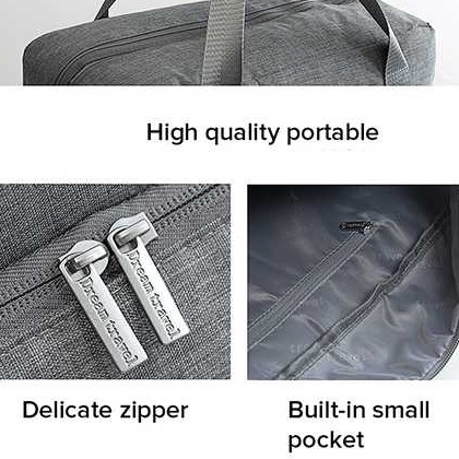 JULY'S Tas Duffel Jinjing Wanita Kanvas Spot Travel Handbag Bag Tote olahraga ada slot sepatu anti air waterproof  Tas fitness tas jalan tamasya tas pulang kampung perjalanan jauh tas baju koper pakaian bandara airport