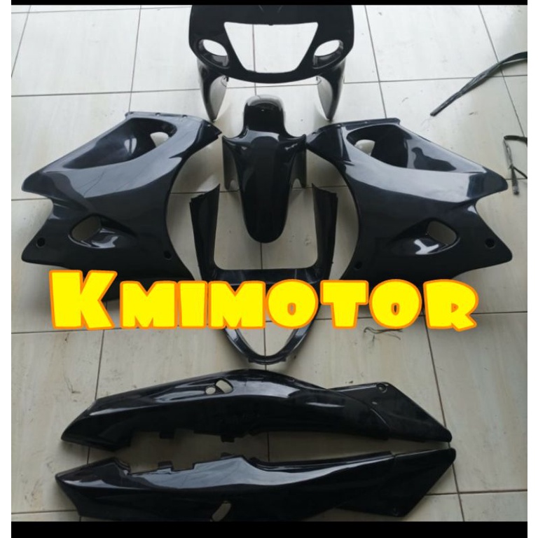 full cover body full set ninja rr old hitam kawasaki
