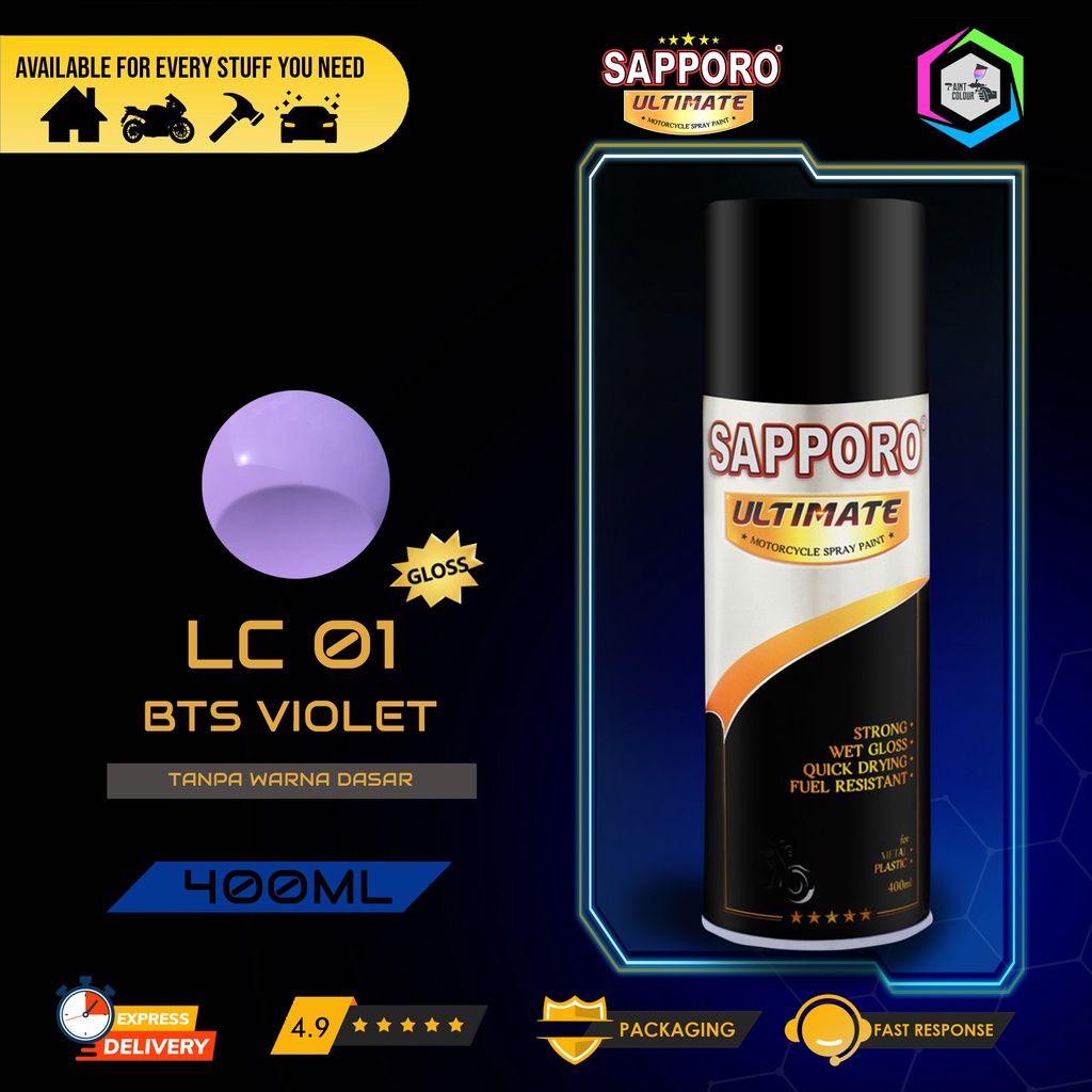 SAPPORO ULTIMATE Cat Semprot LC01 BTS Violet