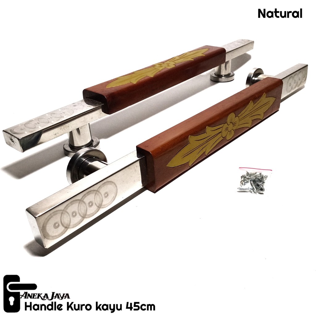 [ Satu set ] Gagang Pintu / Tarikan Pintu Rumah Stainless / body kunci / Handle Pintu rumah 45 cm