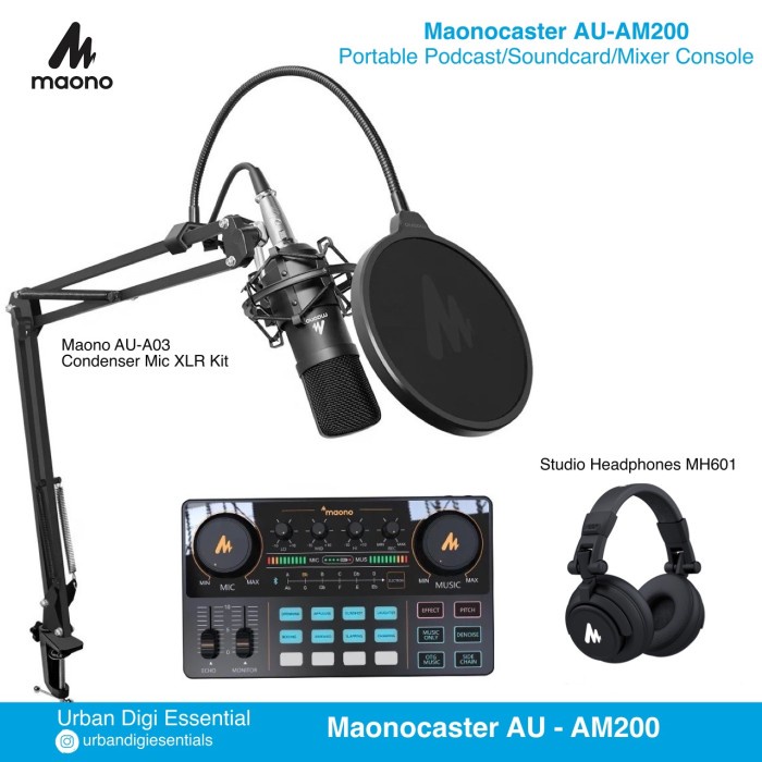 MAONOCASTER AM200 ALL IN ONE SOUNDCARD + CONDENSER MIC + HEADPHONES